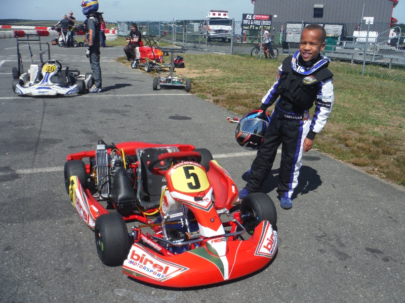 New kart practicing for first race